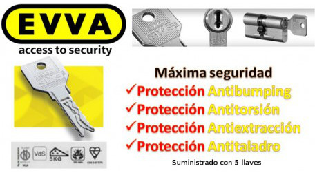Comprar Bombín Antibumping EVVA MCS Alta Seguridad Magnético